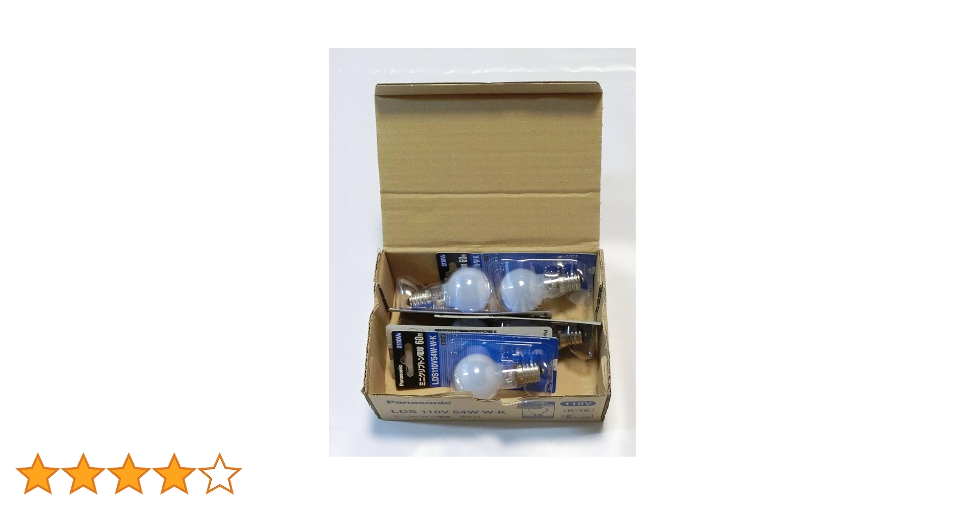 Amazon | パナソニック 5個セット ミニクリプトン電球 110V 60W形